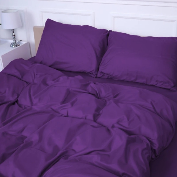 Фото - Простирадло двоспальне MirSon Soft Elegance №19-3424 Sunset Purple 180х190 см (2200010918342)