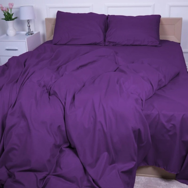 Фото - Простирадло двоспальне MirSon Soft Elegance №19-3424 Sunset Purple 180х190 см (2200010918342)