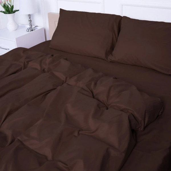 Фото - Простирадло двоспальне MirSon Soft Elegance №19-1230 Friar Brown 180х200 см (2200010917314)