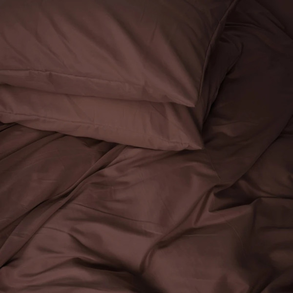 Фото - Простирадло двоспальне MirSon Soft Elegance №19-1230 Friar Brown 180х200 см (2200010917314)