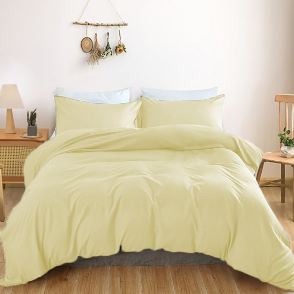 Фото - Простирадло двоспальне MirSon 180x200 см Soft Touch of SATIN 014 Light yellow (2200011282695)