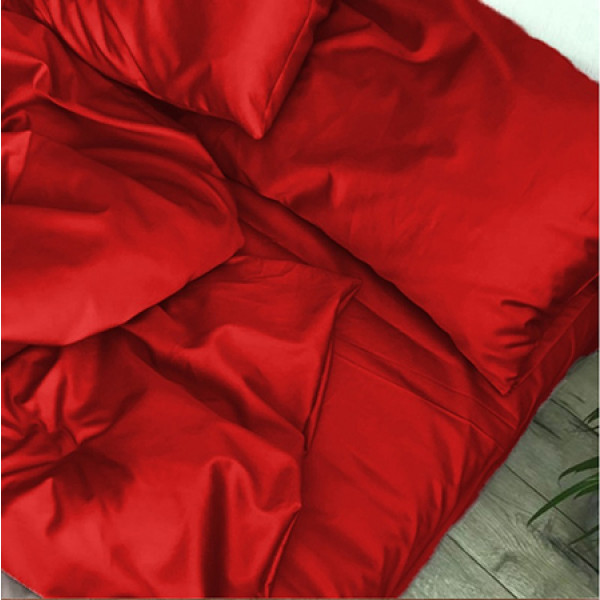 Фото - Простынь двуспальная MirSon 180х200 см Soft Touch of SATIN 007 Red (2200011279190)
