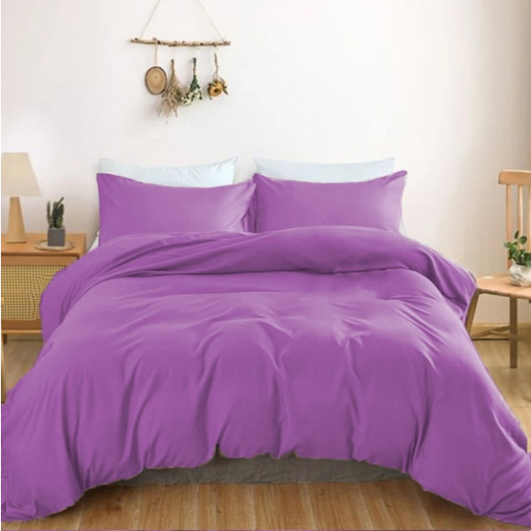 Фото - Простынь двуспальная MirSon 180x190 см Soft Touch of SATIN 018 Lilac (2200011284682)