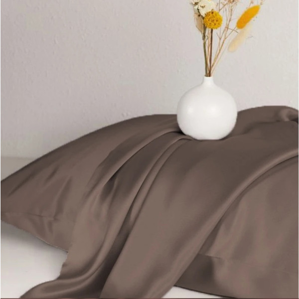 Фото - Простынь двуспальная MirSon 180х190 см Soft Touch of SATIN 010 Chocolate (2200011280684)