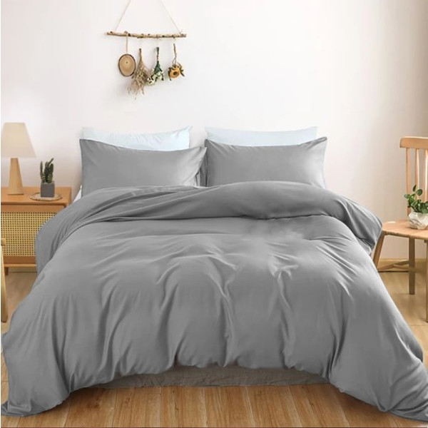 Фото - Простынь двуспальная MirSon 180х190 см Soft Touch of SATIN 004 Ash (2200011277684)
