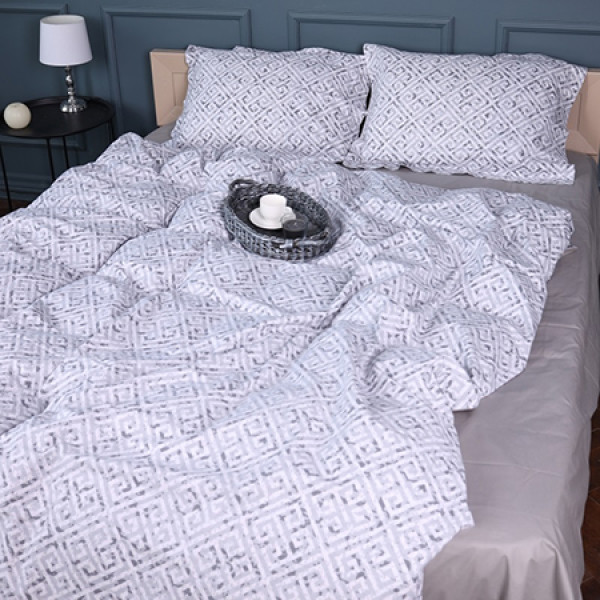 Фото - Простирадло двоспальне MirSon Поплін 00-6 Geometry Grey 180х190 см (2200009705700) Фото - Простирадло двоспальне MirSon Поплін 00-6 Geometry Grey 180х190 см (2200009705700)