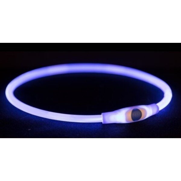 Фото - Нашийник LED для собак Trixie Flash Light Ring USB синій розмір S–M 40 см/8 мм (4047974126646)