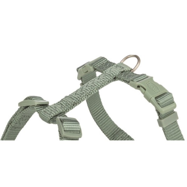 Фото - Шлея для собак Trixie Premium H-harness L–XL 75–120 см 25 мм світло-зелена (4053032673090)