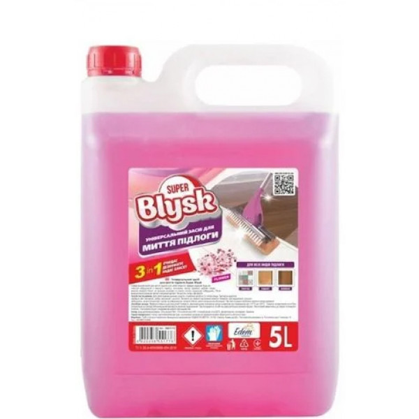 Фото - Засіб для чищення універсальний Super Blysk для миття підлоги Квітковий 5 л (SB51776)
