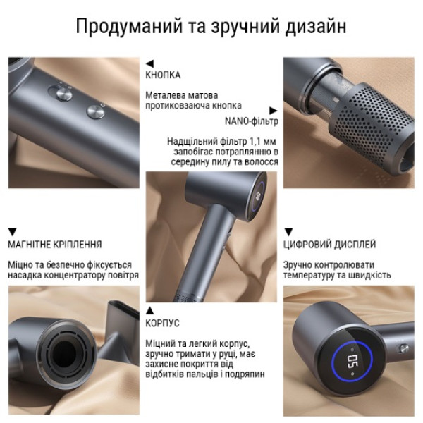 Фото - Фен AIMED Hair Master PRO (9AI-HMaster1_set_grey)