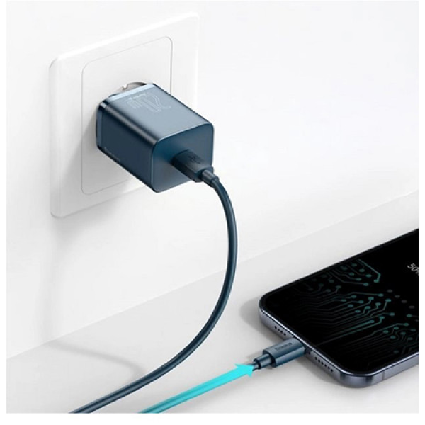 Фото - Сетевое зарядное устройство Baseus 1xUSB 20W USB-C+Cable Type-C (TZCCSUP-B03)