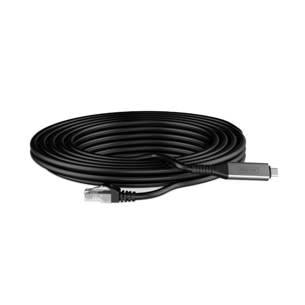 Фото - Кабель патч-корд Digitus Ethernet USB-C - RJ45 CAT 6A S/FTP 2 м (AK-300601-020-S)