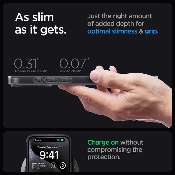 Фото - Чохол для смартфону Spigen for Apple iPhone 15 Pro Ultra Hybrid MagFit, Zero One (ACS06721)
