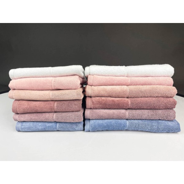 Фото - Рушник банний GM Textile Міладо білий махровий велюр 100х150