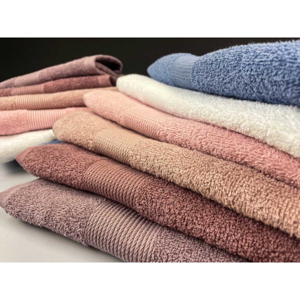 Фото - Полотенце для рук GM Textile персиковое махровое с бордюром 40х70