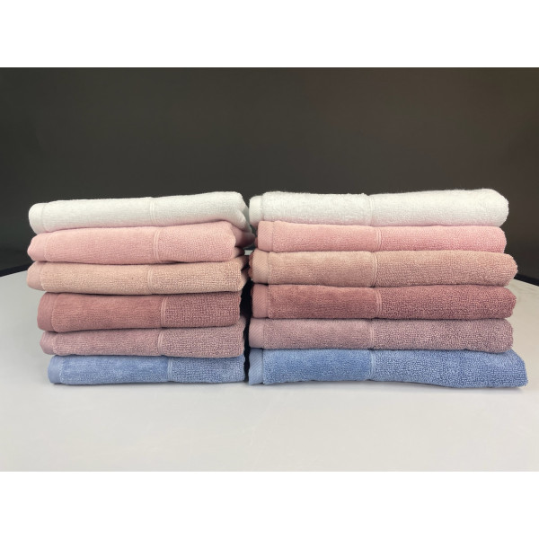 Фото - Рушник для рук GM Textile Міладо шоколадний махровий велюр 40х70