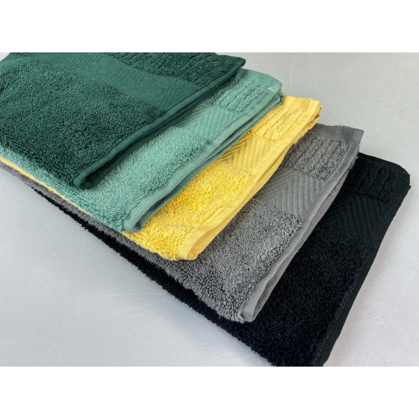 Фото - Рушник банний GM Textile м'ятний махровий зеро твіст з бордюром 100х150