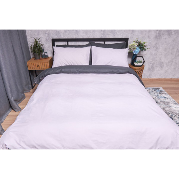 Фото - Комплект постільної білизни Moon&Star Бязь Gold Люкс Orchid Gray 175х210 (MS-820002339)