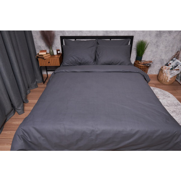 Фото - Комплект постільної білизни Moon&Star Бязь Gold Люкс Dark Blue 175х210 (MS-820003190)