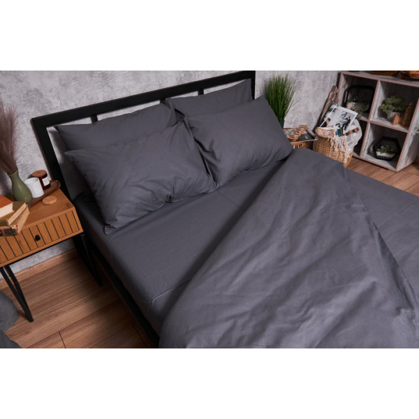 Фото - Комплект постільної білизни Moon&Star Бязь Gold Люкс Dark Blue 175х210 (MS-820003191)