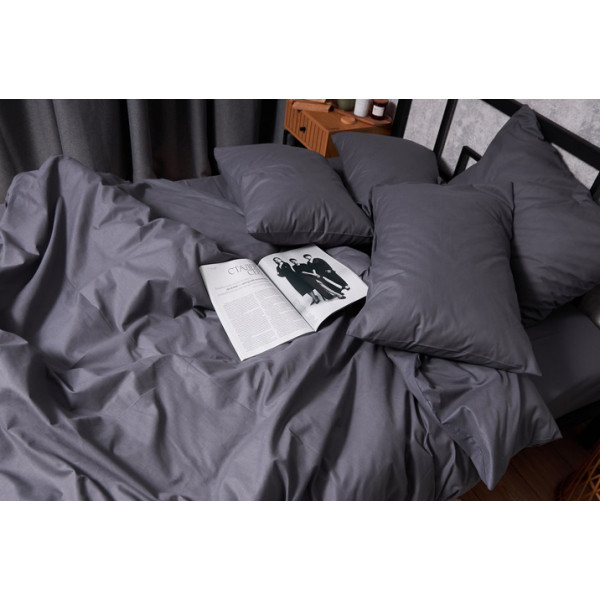 Фото - Комплект постільної білизни Moon&Star Бязь Gold Люкс Dark Blue 175х210 (MS-820003190)