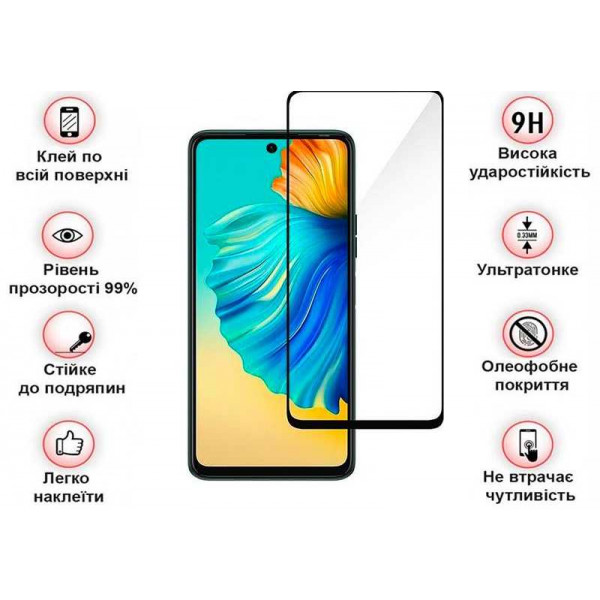 Фото - Захисне скло для смартфону BeCover for Tecno Camon 19 (CI6n)/19 Pro (CI8n) Black (708162)