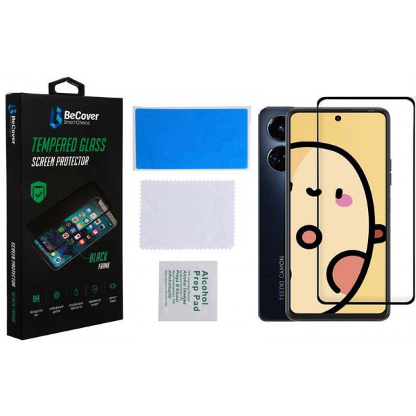 Фото - Захисне скло для смартфону BeCover for Tecno Camon 19 Neo (CH6i) Black (708168)
