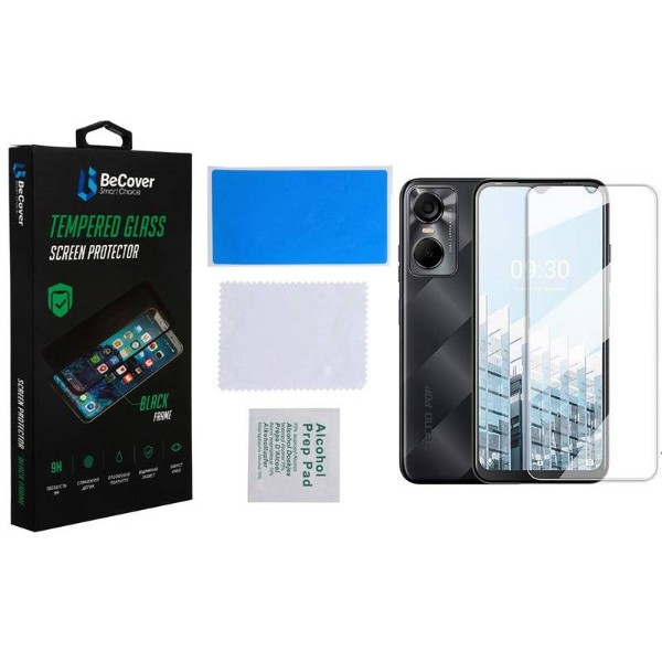 Фото - Захисне скло для смартфону BeCover for Tecno Pop 6 Pro (BE8) Crystal Clear Glass 3D (708555)