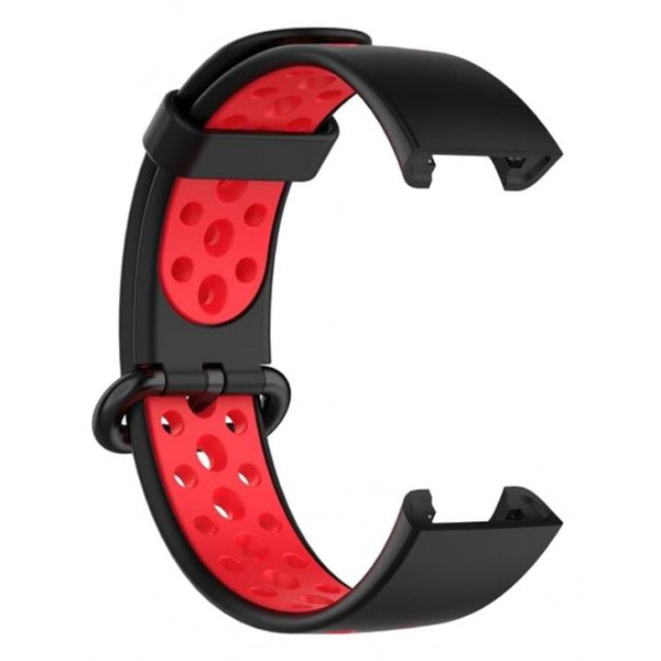 Фото - Ремешок для фитнес-браслета BeCover Vents Style for Xiaomi Redmi Smart Band 2 Black-Red (709424)