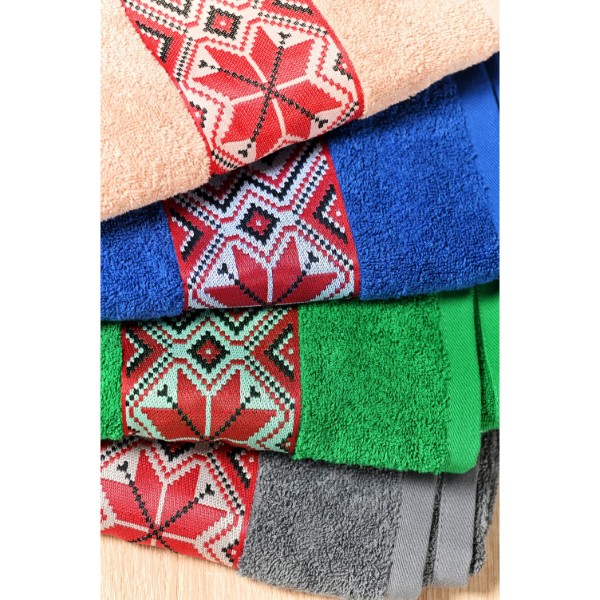 Фото - Полотенце банное GM Textile махровое синее Единство 70х140