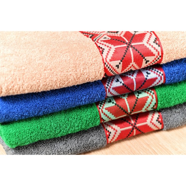 Фото - Полотенце банное GM Textile махровое синее Единство 70х140