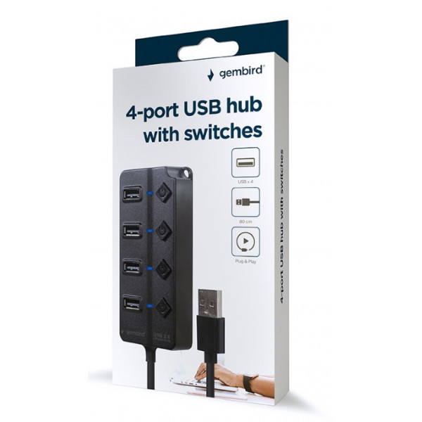 Фото - Хаб USB Gembird UHB-U2P4P-01