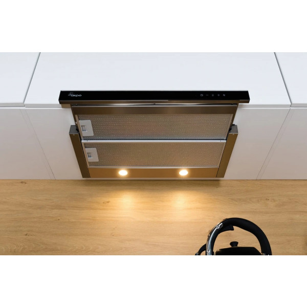 Фото - Вытяжка встраиваемая Akpo WK-7 Light Glass Touch 700 Inox+Black 60