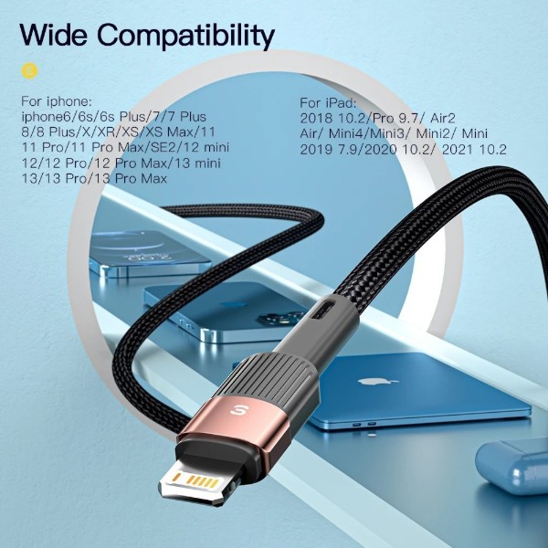 Фото - Кабель Essager Star 6A Lightning USB 2m Brown (EXCL-XCA12)