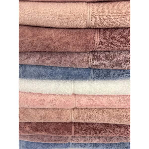 Фото - Рушник для рук GM Textile Міладо шоколадний махровий велюр 40х70