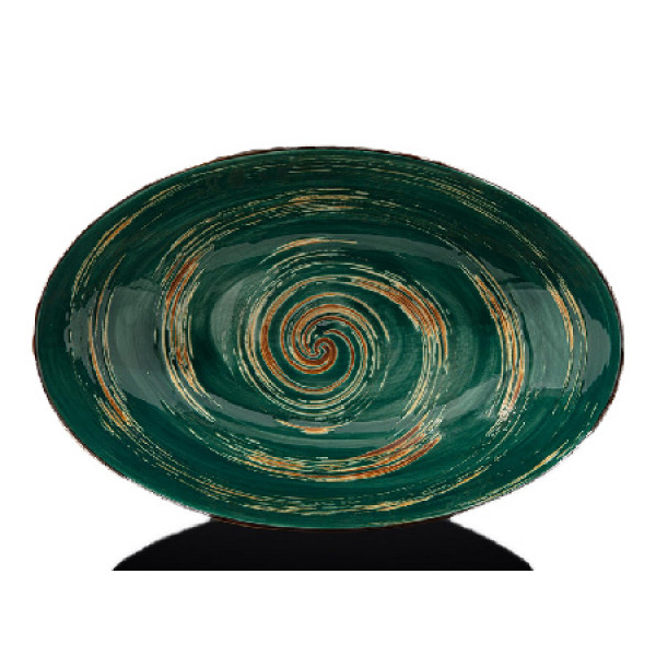 Фото - Блюдо Wilmax Spiral Green 25х16.5х6 см 570 мл (WL-669540 / A)