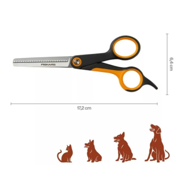 Фото - Ножницы для стрижки кошек и собак Fiskars блендинг 2/6, 19L (2009128)
