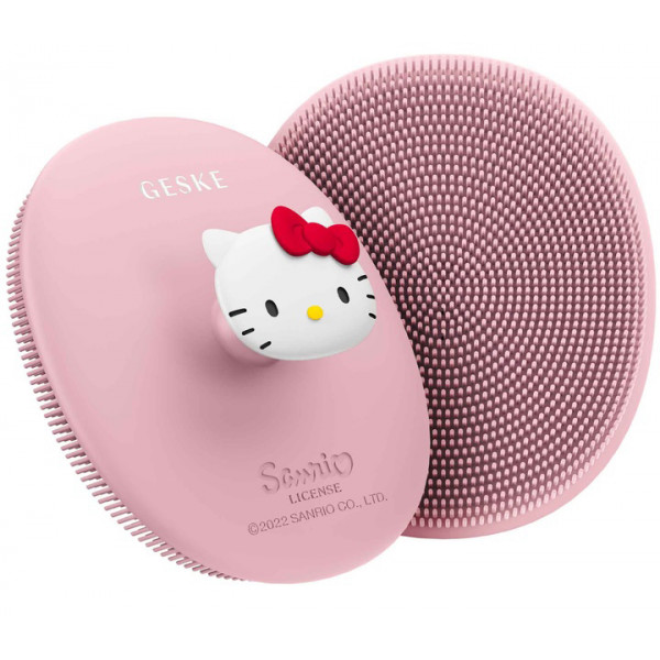 Фото - Щітка для чищення обличчя GESKE Facial Brush З в 1 by Hello Kitty рожевий з тримачем (HK000052PI01)