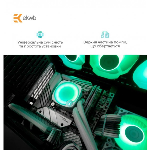 Фото - Водяна система охолодження EKWB EK-Nucleus AIO CR360 Lux D-RGB - White (3831109897850)