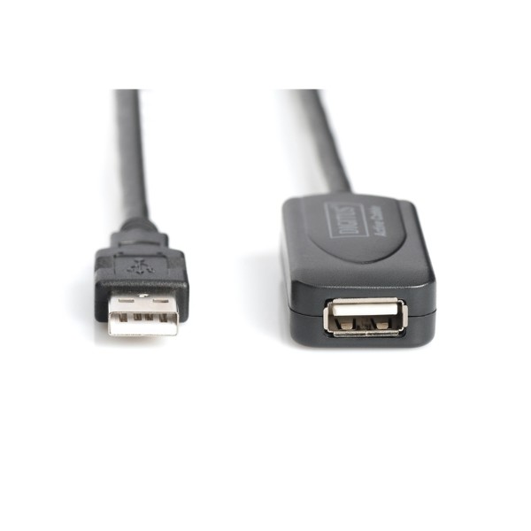 Фото - Кабель USB type A - USB type A Digitus USB 2.0 Active Cable, A/M-A/F, 20 м Black