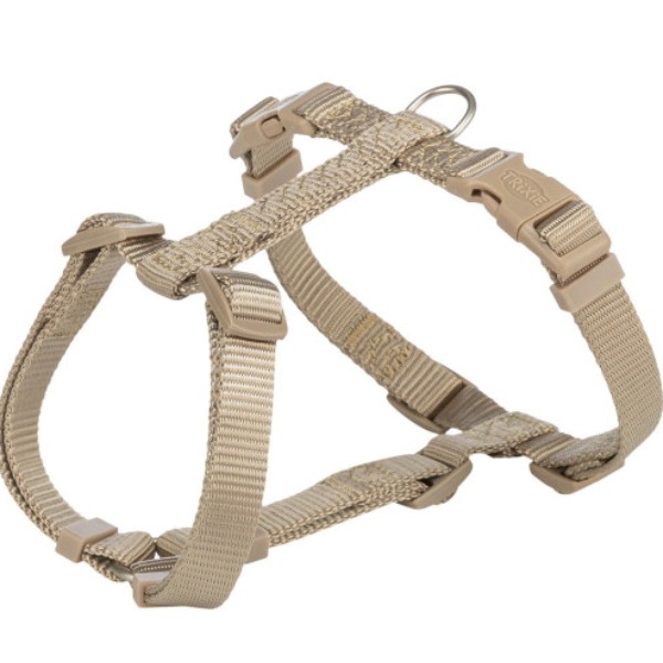 Фото - Шлея для собак Trixie Premium H-harness L–XL 75–120 см 25 мм пісочна (4053032673212)