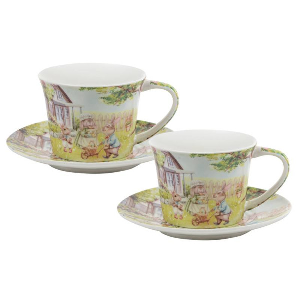 Фото - Набір чашок Lefard Кролячі історії 4 пр.220 мл (924-867)