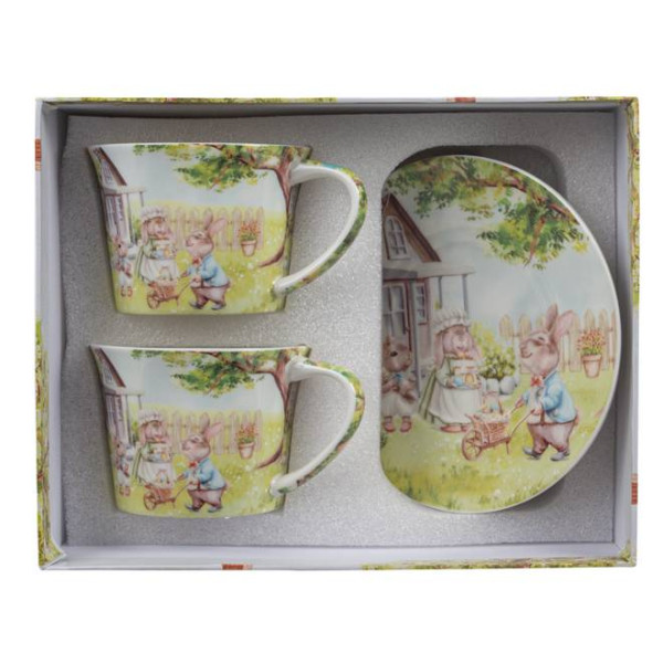 Фото - Набір чашок Lefard Кролячі історії 4 пр.220 мл (924-867)