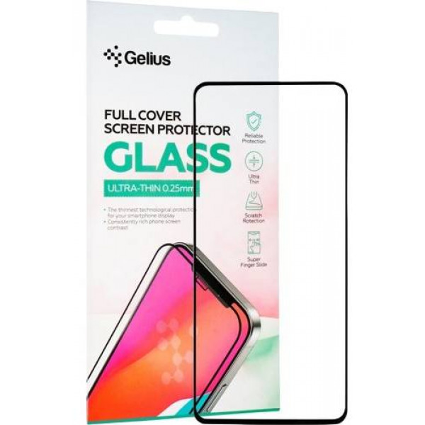Фото - Захисне скло для смартфону Gelius Full Cover Ultra-Thin 0.25mm for Xiaomi Redmi Note 12 Pro/ Note 12 Pro Plus Black (92515)