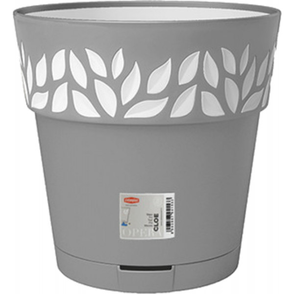 Фото - Вазон Stefanplast OPERA Cloe 30 см серый/белый 94167