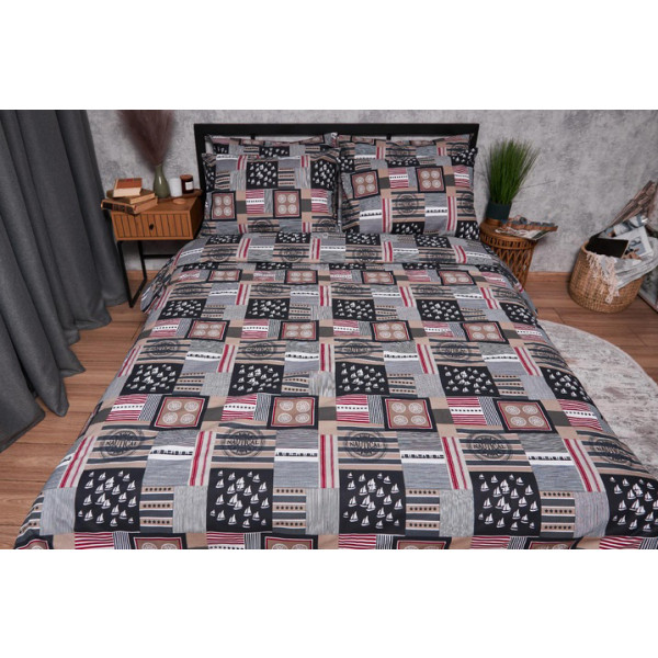 Фото - Комплект постільної білизни Moon&Star Бязь Gold Люкс Nautical 175х210 (MS-820003404)