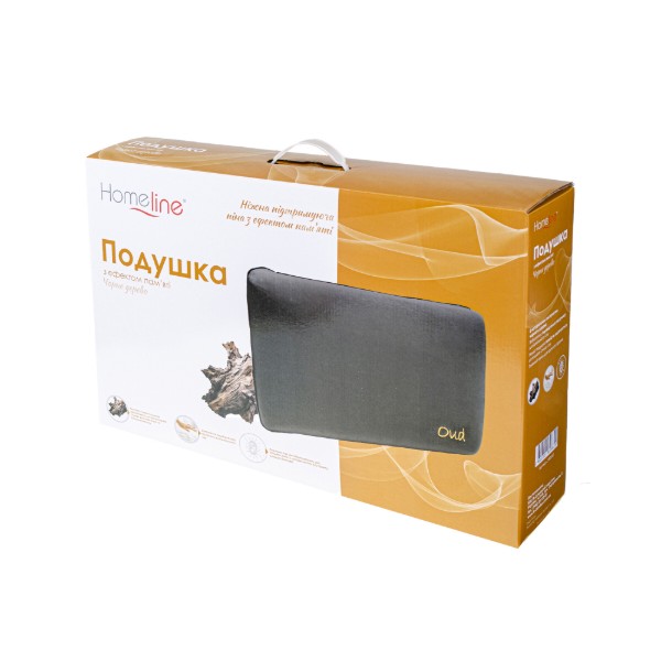 Фото - Подушка ортопедична Home Line ПІНА МЕМОРІ з ароматом Дерева 900 г 60х40х13 см (180662)