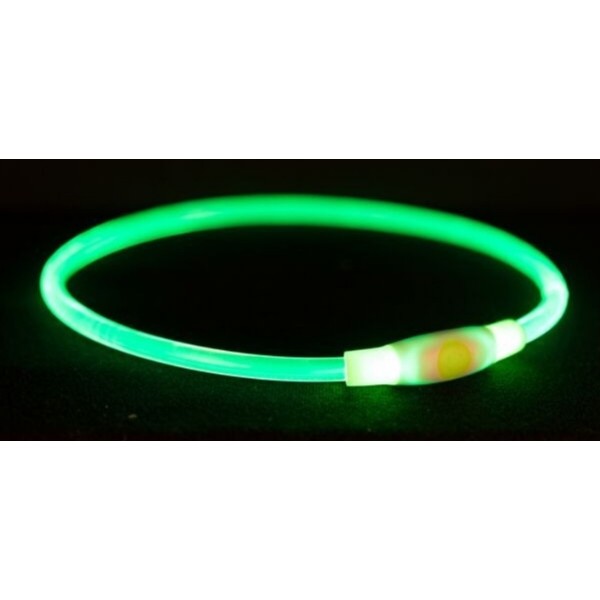 Фото - Нашийник LED для собак Trixie Flash Light Ring USB зелений розмір S–M 35 см/8 мм (4047974126608)