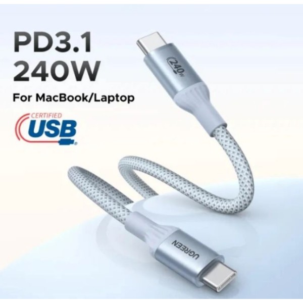 Фото - Кабель UGREEN USB 3.1 Type-C M-M 1 м Blue (75731)