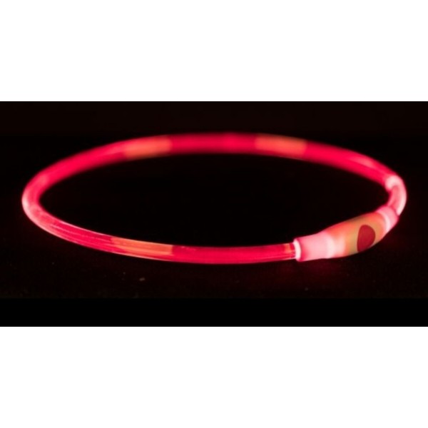 Фото - Нашийник LED для собак Trixie Flash Light Ring USB червоний розмір S–M 40 см/8 мм (4053032433908)